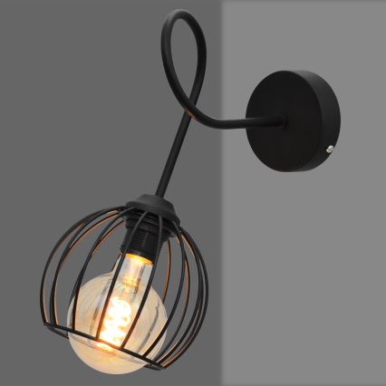 Fali lámpa OXFORD 1xE27/15W/230V fekete