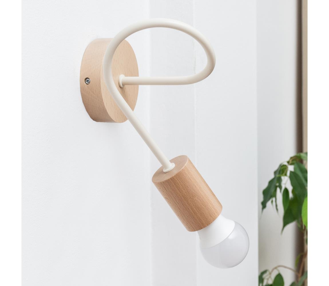 Fali lámpa OXFORD 1xE27/15W/230V fenyő/krém K