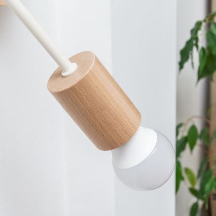 Fali lámpa OXFORD 1xE27/15W/230V fenyő/krém