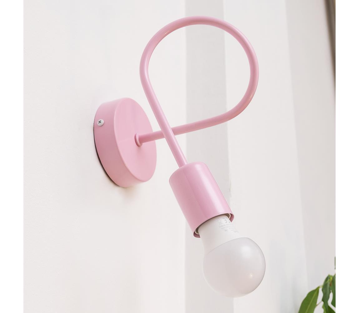 Fali lámpa OXFORD 1xE27/15W/230V rózsaszín K