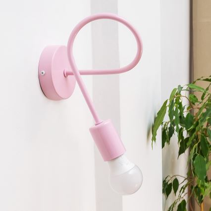 Fali lámpa OXFORD 1xE27/15W/230V rózsaszín