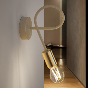 Fali lámpa OXFORD 1xE27/15W/230V sárgaréz/fehér