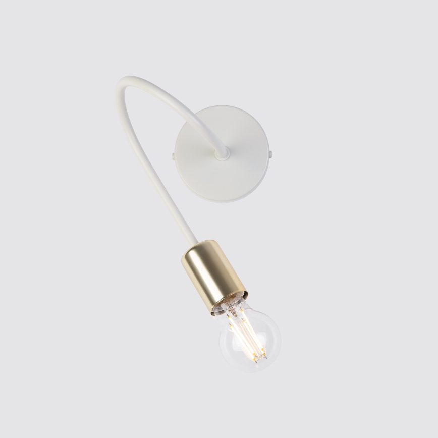 Fali lámpa OXFORD 1xE27/15W/230V sárgaréz/fehér