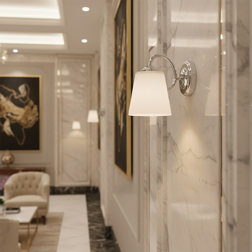 Fali lámpa PAFOS 1xE27/15W/230V fényes króm