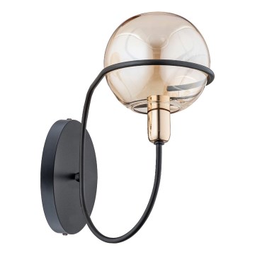 Fali lámpa PETRA 1xE14/10W/230V fekete/arany