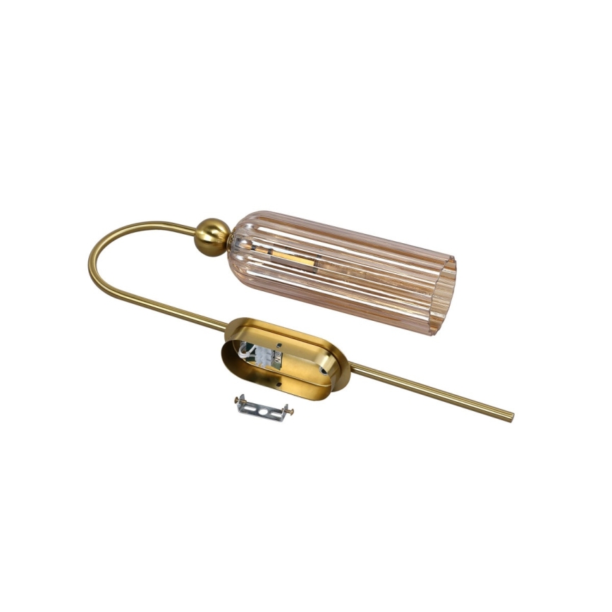 Fali lámpa PIEGA 1xE14/40W/230V sárgaréz/füstös bézs