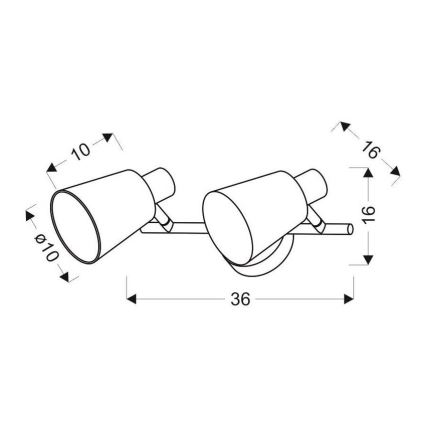 Fali lámpa PIN 2xE14/40W/230V