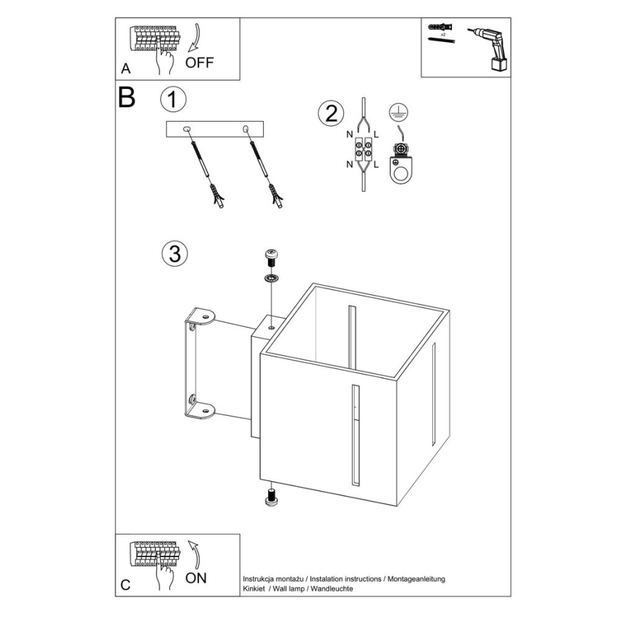 Fali lámpa PIXAR 1xG9/40W/230V