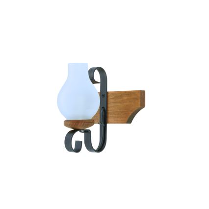 Fali lámpa QUEEN 1xE14/40W/230V bükkfa