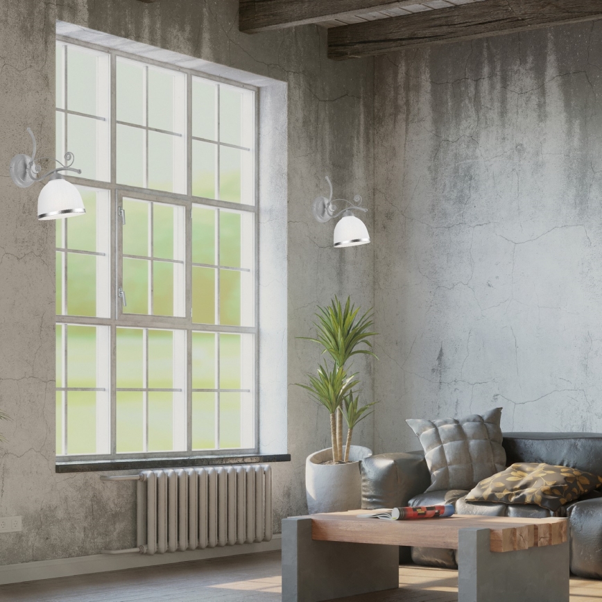 Fali lámpa RETRO II 1xE27/60W/230V ezüst