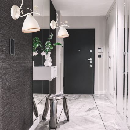 Fali lámpa RETRO II 1xE27/60W/230V fehér patina