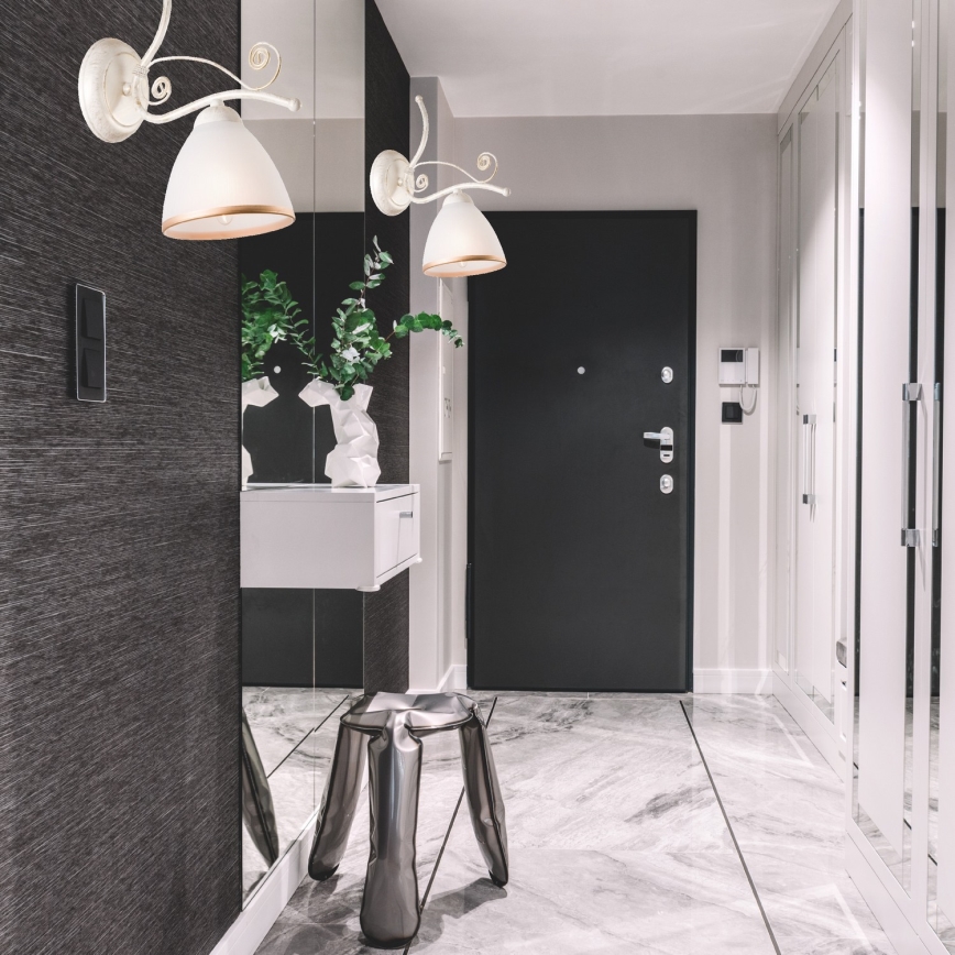 Fali lámpa RETRO II 1xE27/60W/230V fehér patina