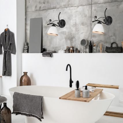 Fali lámpa RETRO II 1xE27/60W/230V matt fekete