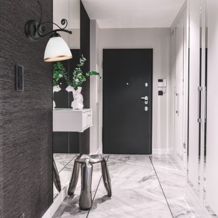 Fali lámpa RETRO II 1xE27/60W/230V matt fekete