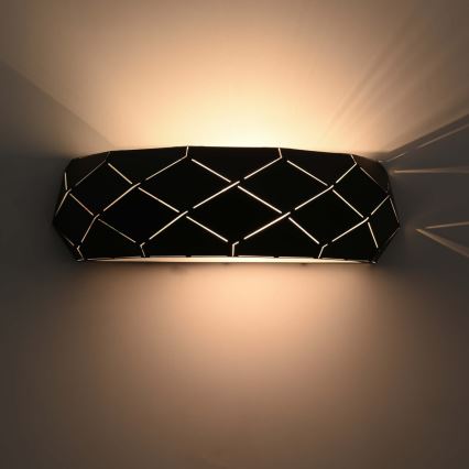 Fali lámpa REUS 1xE27/40W/230V fekete