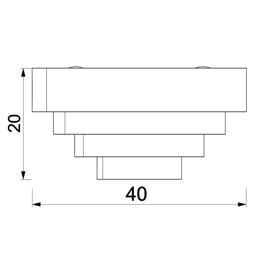 Fali lámpa RINGS 2xE27/15W/230V fekete