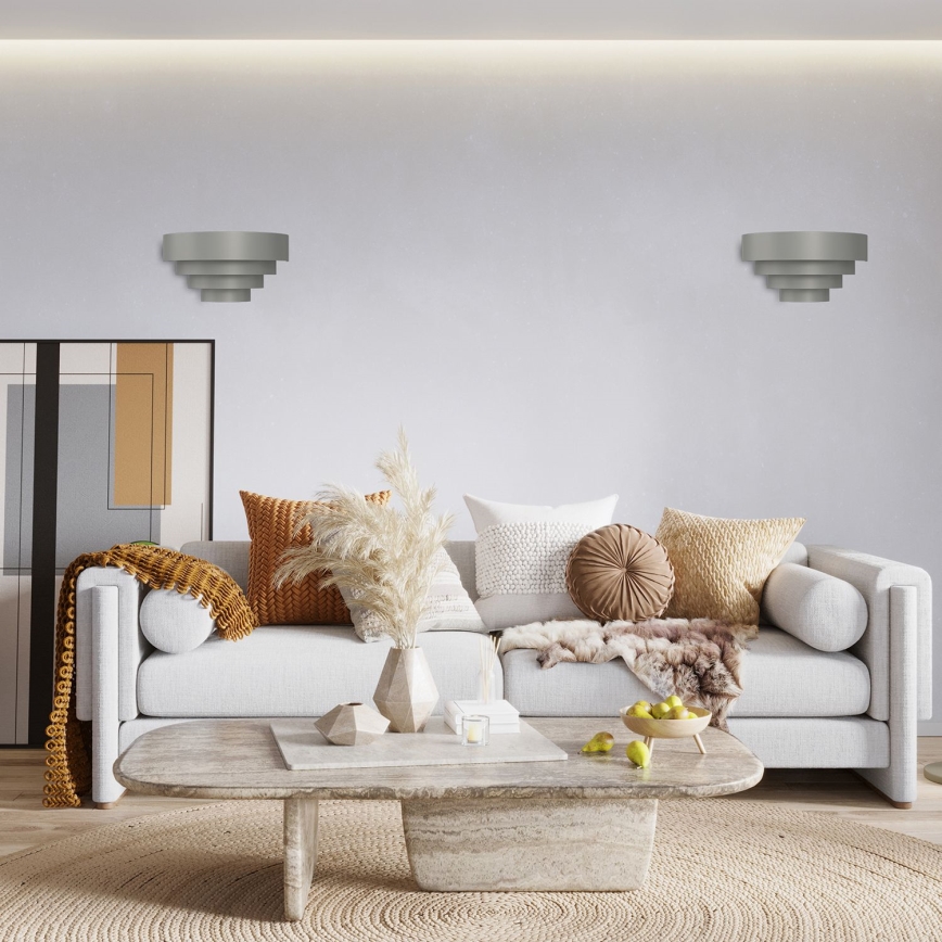 Fali lámpa RINGS 2xE27/15W/230V szürke