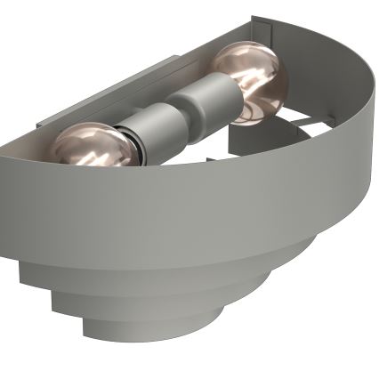 Fali lámpa RINGS 2xE27/15W/230V szürke