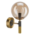Fali lámpa ROLLO 1xE14/5W/230V arany/füstös bézs