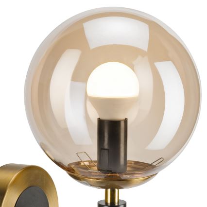 Fali lámpa ROLLO 1xE14/5W/230V arany/füstös bézs