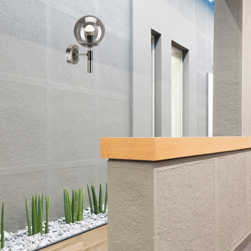 Fali lámpa ROLLO 1xE14/5W/230V matt króm/füstös