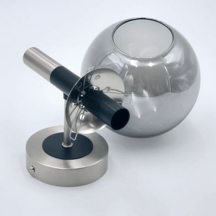 Fali lámpa ROLLO 1xE14/5W/230V matt króm/füstös