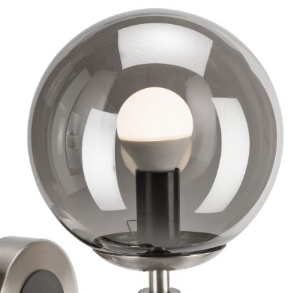 Fali lámpa ROLLO 1xE14/5W/230V matt króm/füstös