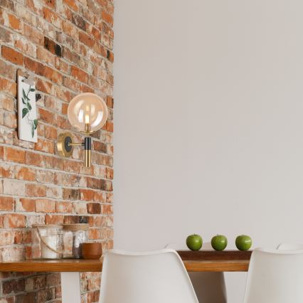 Fali lámpa ROLLO 1xG9/5W/230V arany/füstös bézs