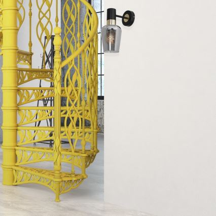 Fali lámpa ROMA BLACK 1xE27/60W/230V