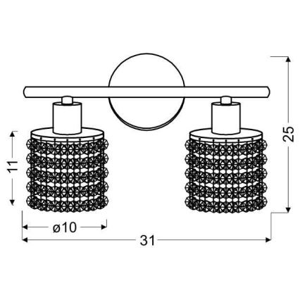 Fali lámpa ROYAL 2xG9/40W/230V
