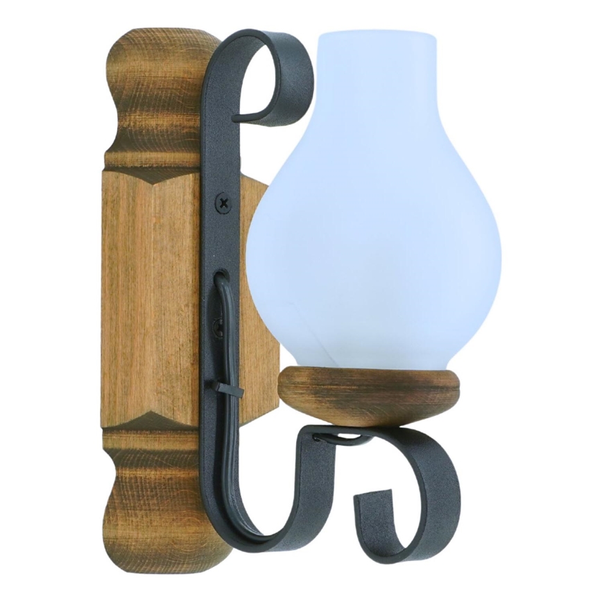 Fali lámpa RUSTIC 1xE14/40W/230V bükkfa