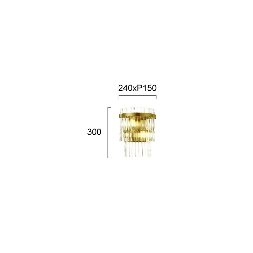 Fali lámpa SABRINA 2xE14/40W/230V aranyszínű