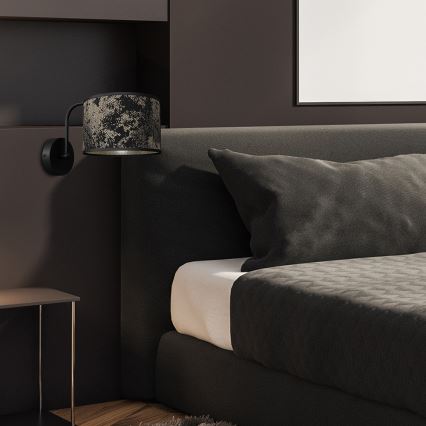 Fali lámpa SATINO 1xE27/60W/230V fekete/arany