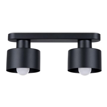 Fali lámpa SAVAR 2xE27/60W/230V fekete