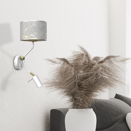 Fali lámpa SENSO 1xE27/40W/230V + 1xGU10/MR11/7W fehér