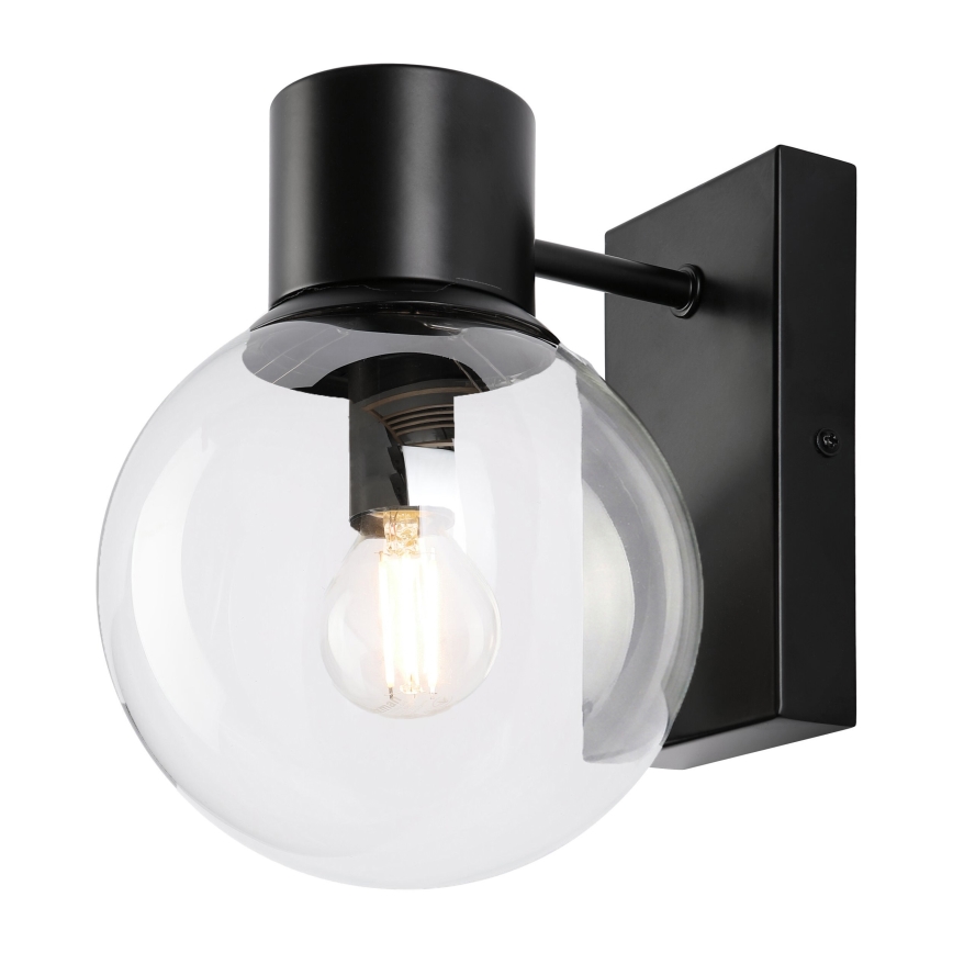 Fali lámpa SFERIO 1xE14/5W/230V fekete/átlátszó