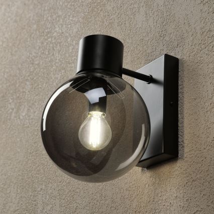 Fali lámpa SFERIO 1xE14/5W/230V fekete/füstös fekete
