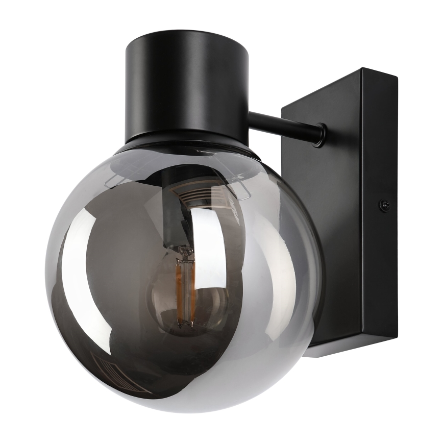 Fali lámpa SFERIO 1xE14/5W/230V fekete/füstös fekete