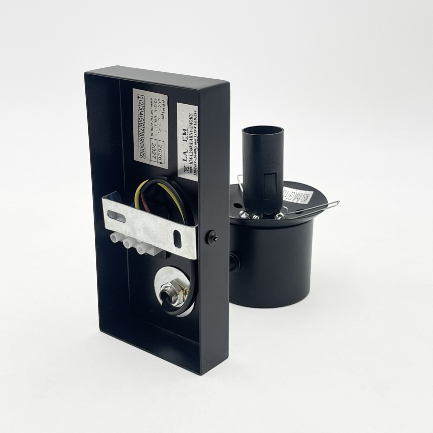Fali lámpa SFERIO 1xE14/5W/230V fekete/füstös fekete