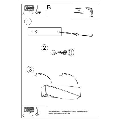 Fali lámpa SIGMA MINI 1xE27/60W/230V fehér