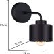 Fali lámpa SIMPLY BLACK 1xE27/60W/230V