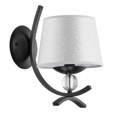 Fali lámpa SMITH 1xE14/10W/230V fekete/ezüst