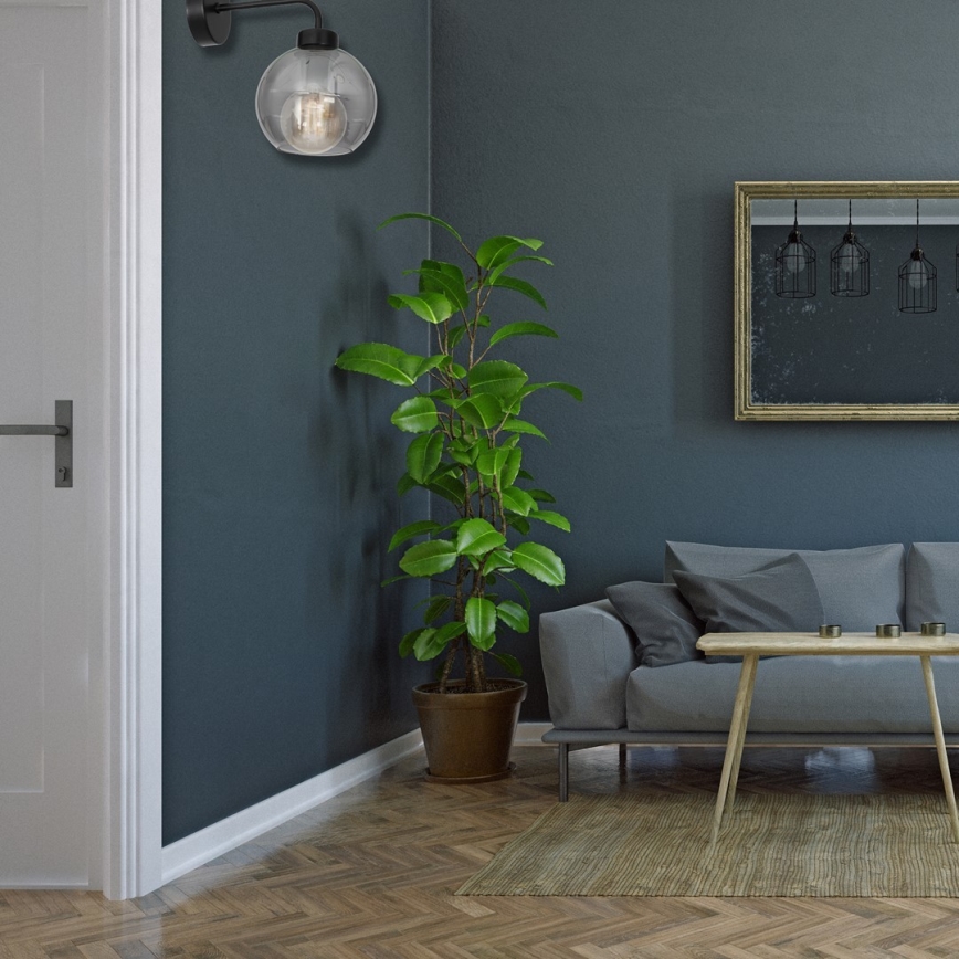 Fali lámpa SOFIA 1xE27/60W/230V fekete