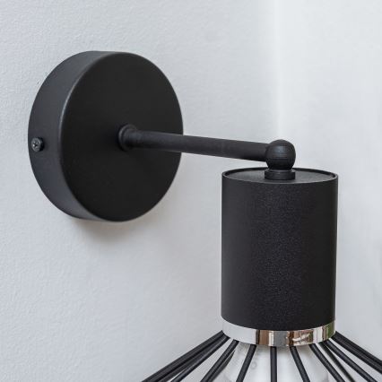 Fali lámpa SOLANO 1xE27/15W/230V fekete/fényes króm