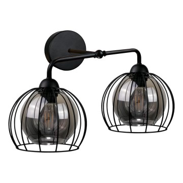 Fali lámpa SOLO BLACK 2xE27/60W/230V