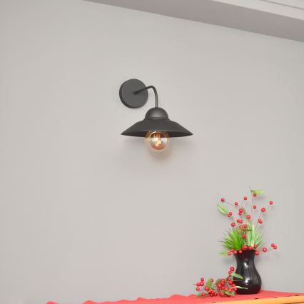 Fali lámpa SORAPIS 1xE27/15W/230V fekete