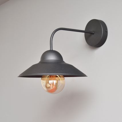 Fali lámpa SORAPIS 1xE27/15W/230V fekete