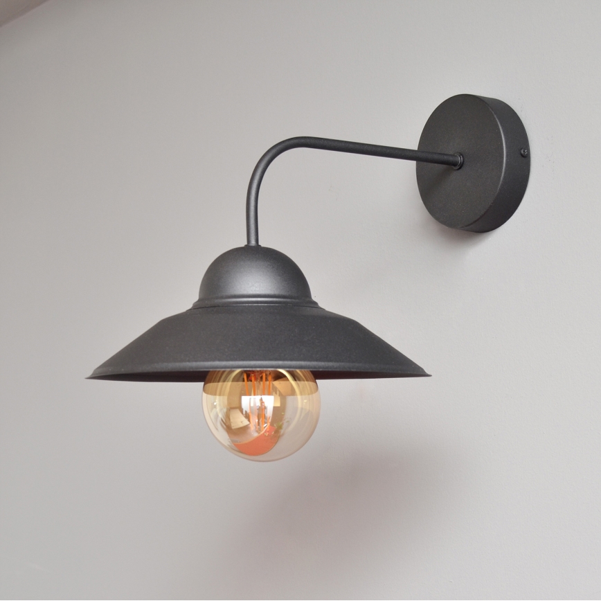 Fali lámpa SORAPIS 1xE27/15W/230V fekete