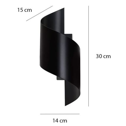 Fali lámpa SPINER 1xG9/8W/230V fekete