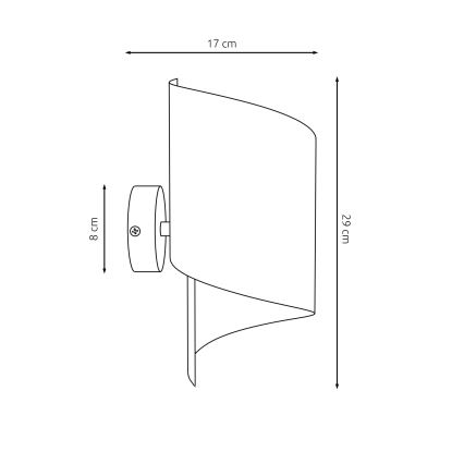 Fali lámpa SPIRAL 1xG9/8W/230V fekete